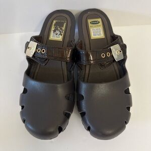 Dr. Scholl’s ‘Dance On’ slip on heeled clogs go play feel crazy good unworn 8